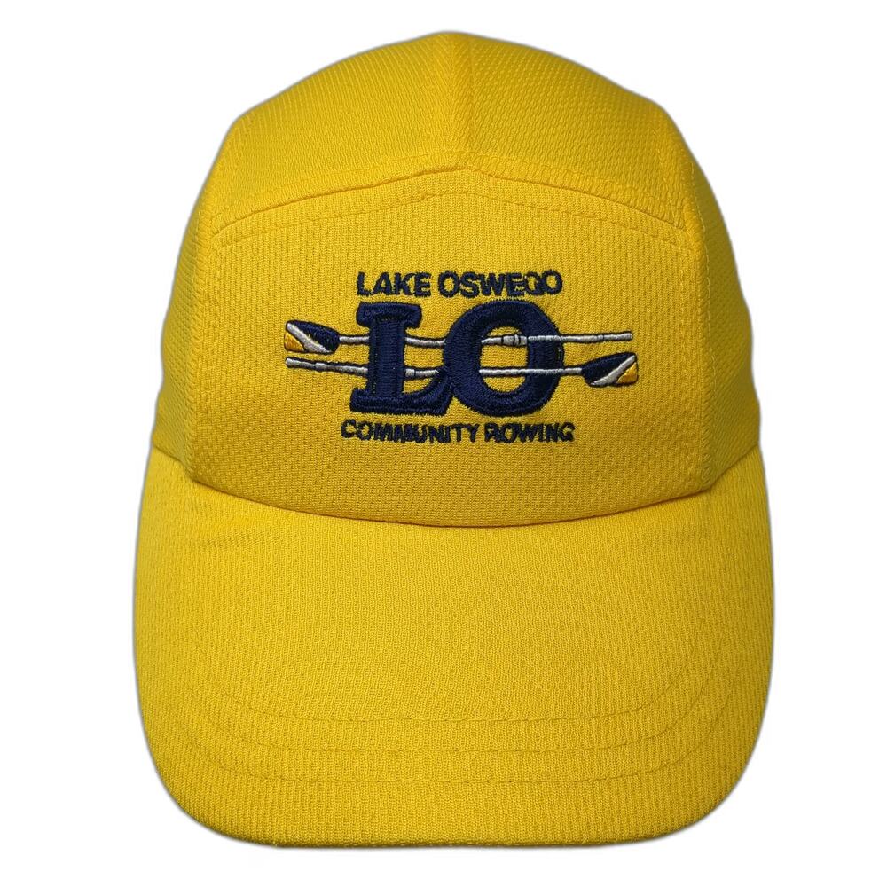 Headsweats 5 Panel Yellow One Size Slideback Lake Oswego Community Rowing Hat